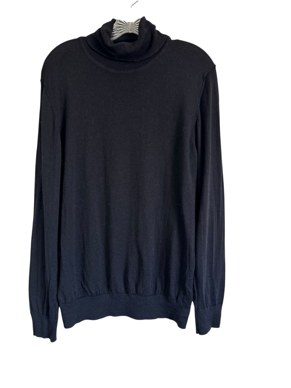 NN07 black turtleneck sweater Richard 6630 100% extra fine merino wool top - Picture 3 of 11